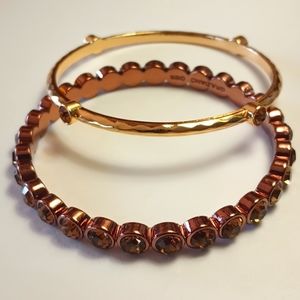 Graziano rose gold and regular gold colored bracelets